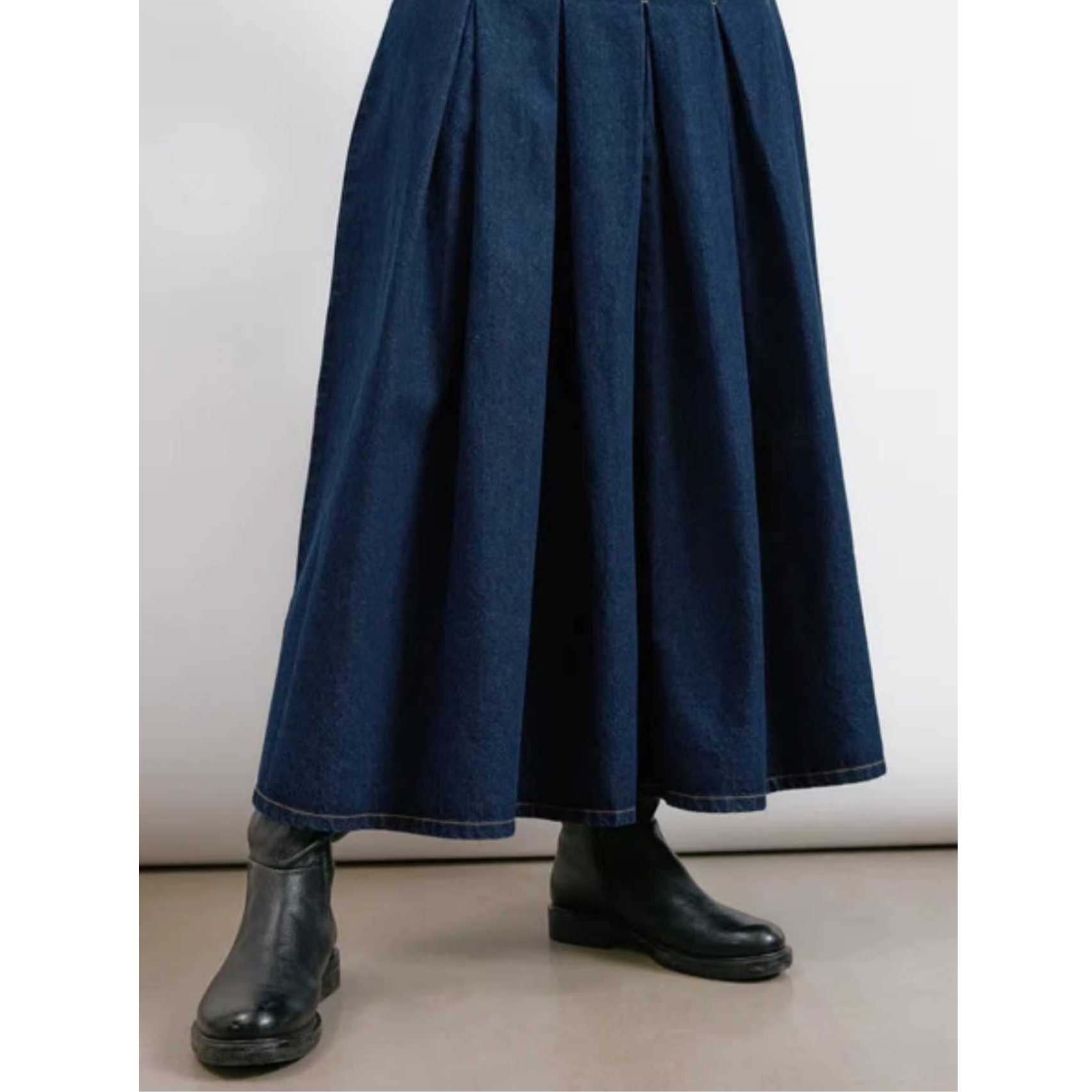 Jupe en jean plissée taille haute pour femmes grandes tailles, élégante, en denim délavé, avec fermeture éclair, pour femmes grandes tailles