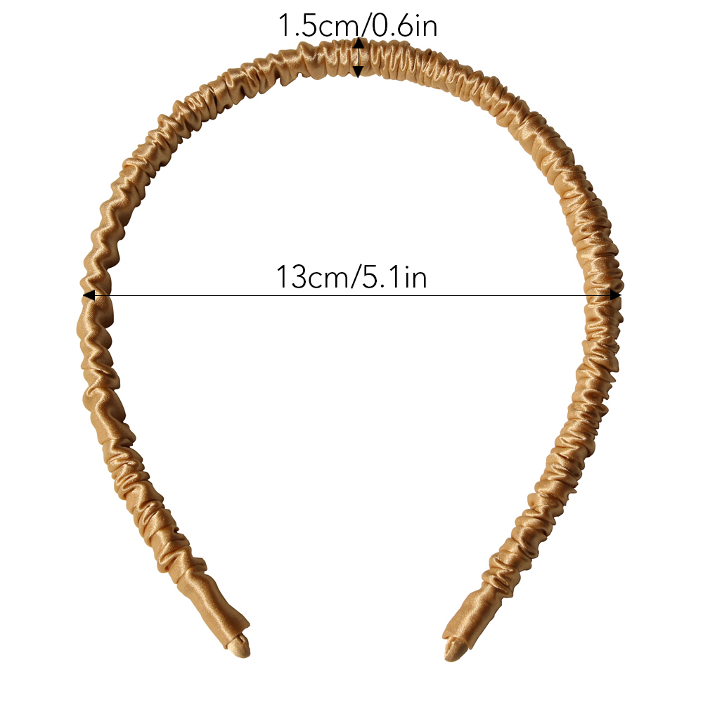 Cerceau de cheveux bandeau pour femmes fille 100% Pure soie de mûrier élastique luxe cheveux accessoires