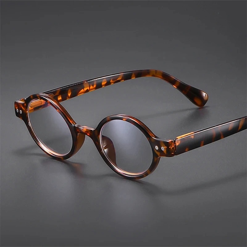 Lunettes rondes monture femmes hommes Vintage Anti lumière bleue lunettes rondes lunettes de lecture charnière à ressort loupe presbyte dioptrie