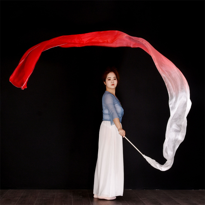 Jeté de banderole de danse avec rubans AqDancer, véritable injVeil, danse du ventre, plus récent pour des spectacles soignés, ballet, phtalSkate artistique