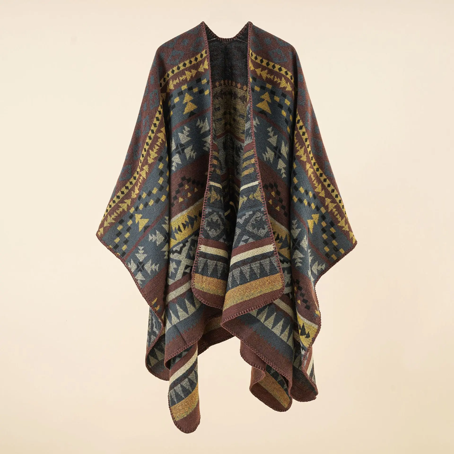Écharpe de Luxe en Cachemire pour Femme, Pashmina, Châle Rond, Couverture