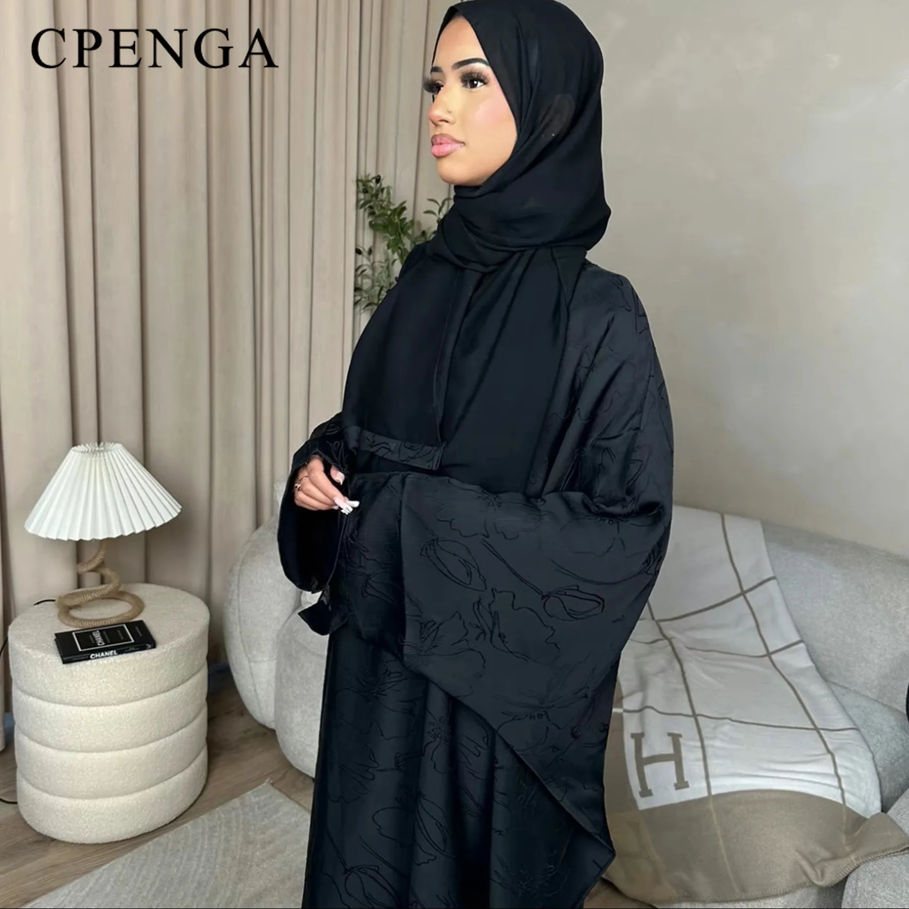 Ensemble de tenues musulmanes de luxe 2 pièces pour femmes, Robe Abaya Hijab Abaya pour Ramadan dubaï, Kaftan de fête islamique, Robe élégante de turquie, 2025