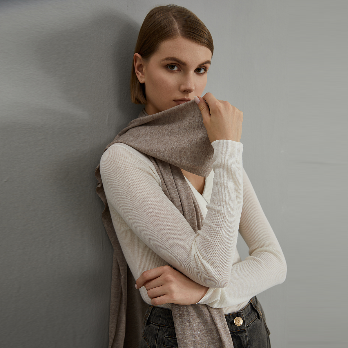 BC802 En stock, écharpes en laine de haute qualité pour femmes, marque de luxe, automne et hiver