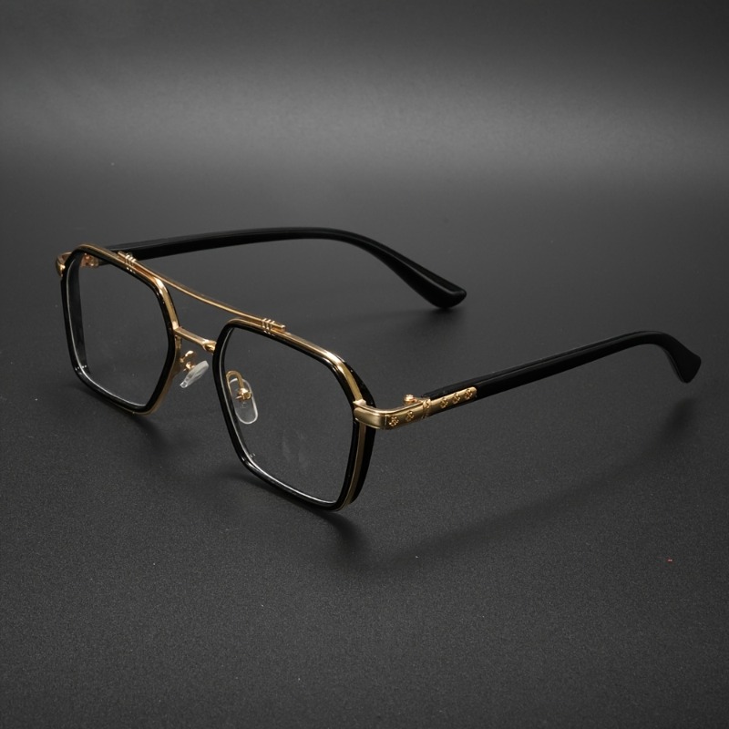 Nouvelles lunettes de mode européennes et américaines pour hommes et femmes, monture décorative, même style steampunk rétro pour les fêtes