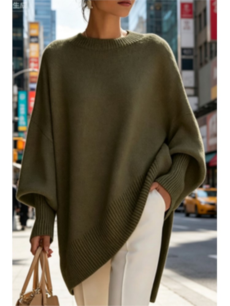 Pulls pour femmes, mode automne et hiver, col rond, pull décontracté pour tous les jours, style décontracté, couleur unie, pull confortable