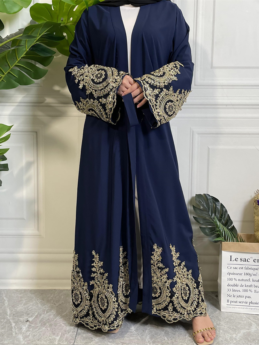 Ramadan Abaya dubaï luxe mode Kimono musulman pour femmes Cardigan caftan Robe Femme Caftan Marocain turquie Islam vêtements
