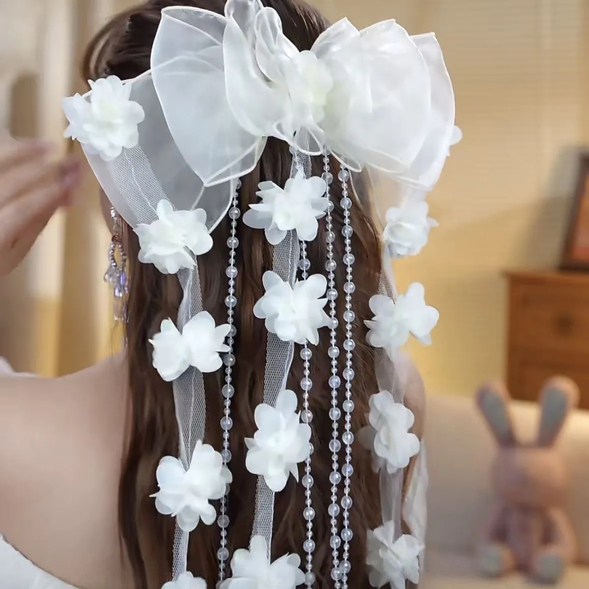 Barrette à cheveux tendance avec nœud surdimensionné, pince à ressort pour femmes et filles, accessoires pour cheveux avec nœud en ruban