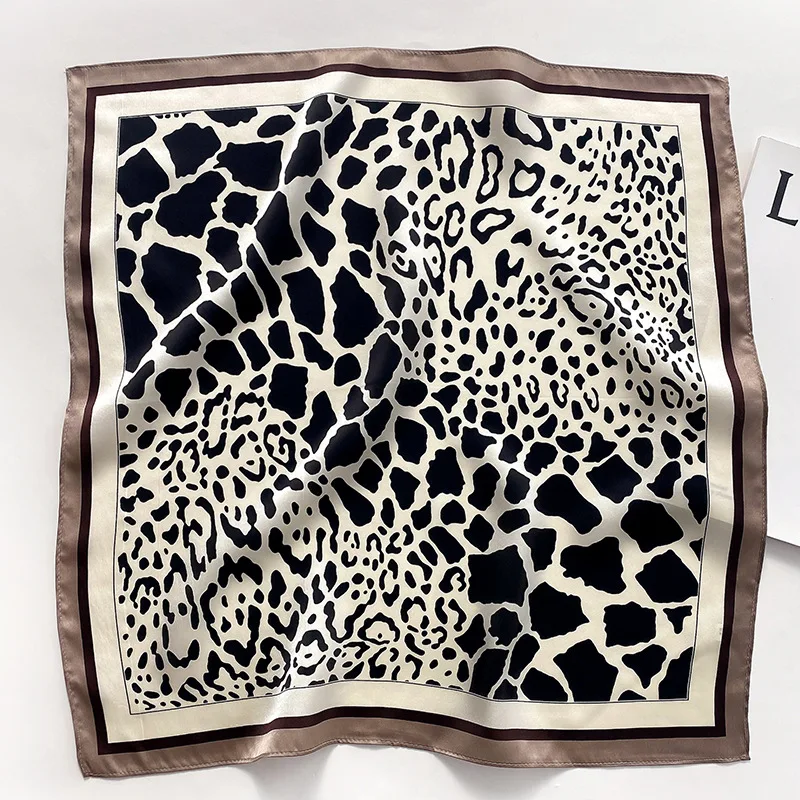 InjNeck-Écharpe carrée pour femme, foulard pour femme, joli imprimé Harvey, ruban de sac, bandeau, foulard, 100% réel, nature