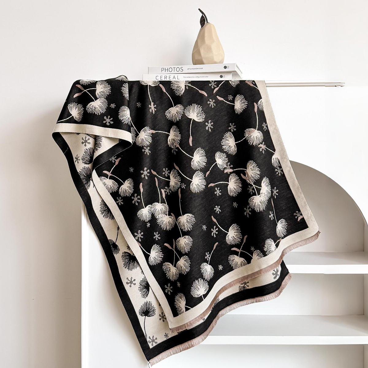2025 hiver chaud cachemire plume écharpe pour femmes de luxe Jacquard Pashmina châle Wrap foulard femme Design Echarpe Bufanda