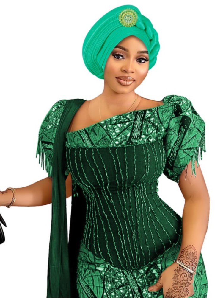Casquette Turban plissée à paillettes pour femmes, enveloppe de tête pour dame, foulard musulman, chapeau, couvre-chef africain, 2025