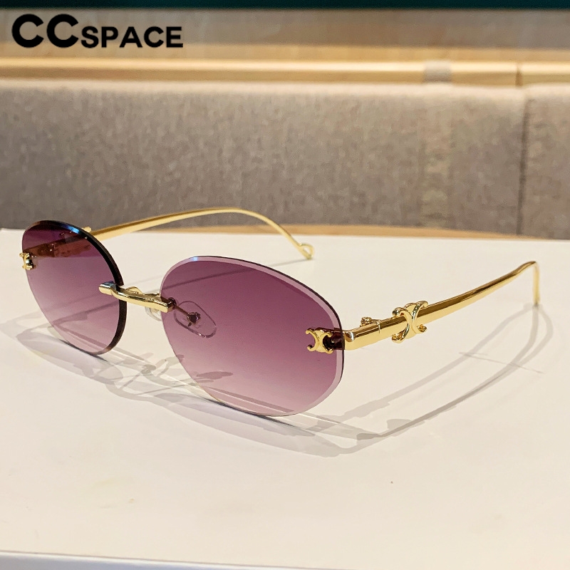 Lunettes de soleil ovales élégantes pour hommes et femmes, monture métallique, rondes, marques de luxe originales