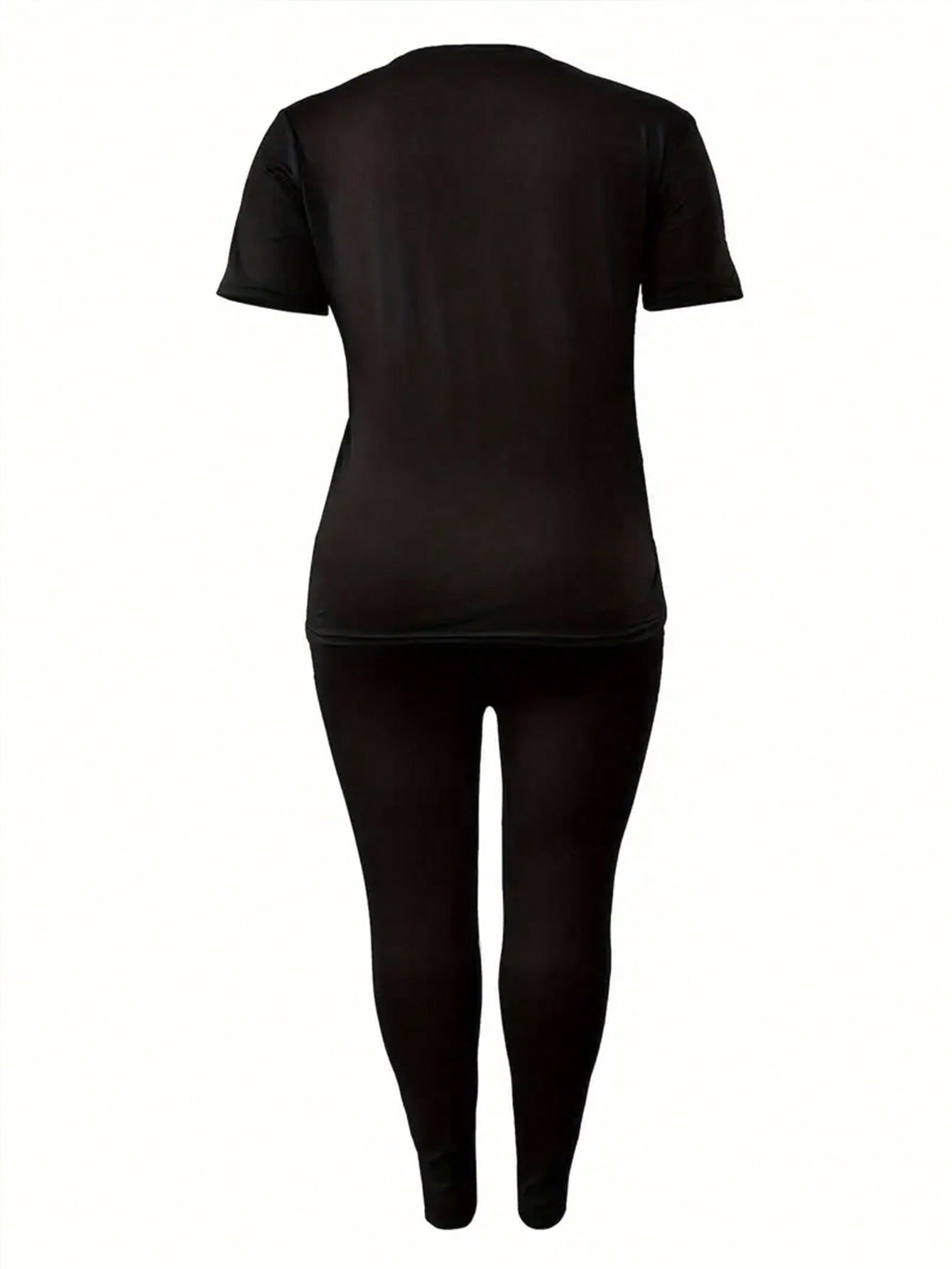 Ensemble décontracté deux pièces printemps-été, exprimant l'amour, t-shirt à col rond à manches courtes et pantalon, vêtements pour femmes