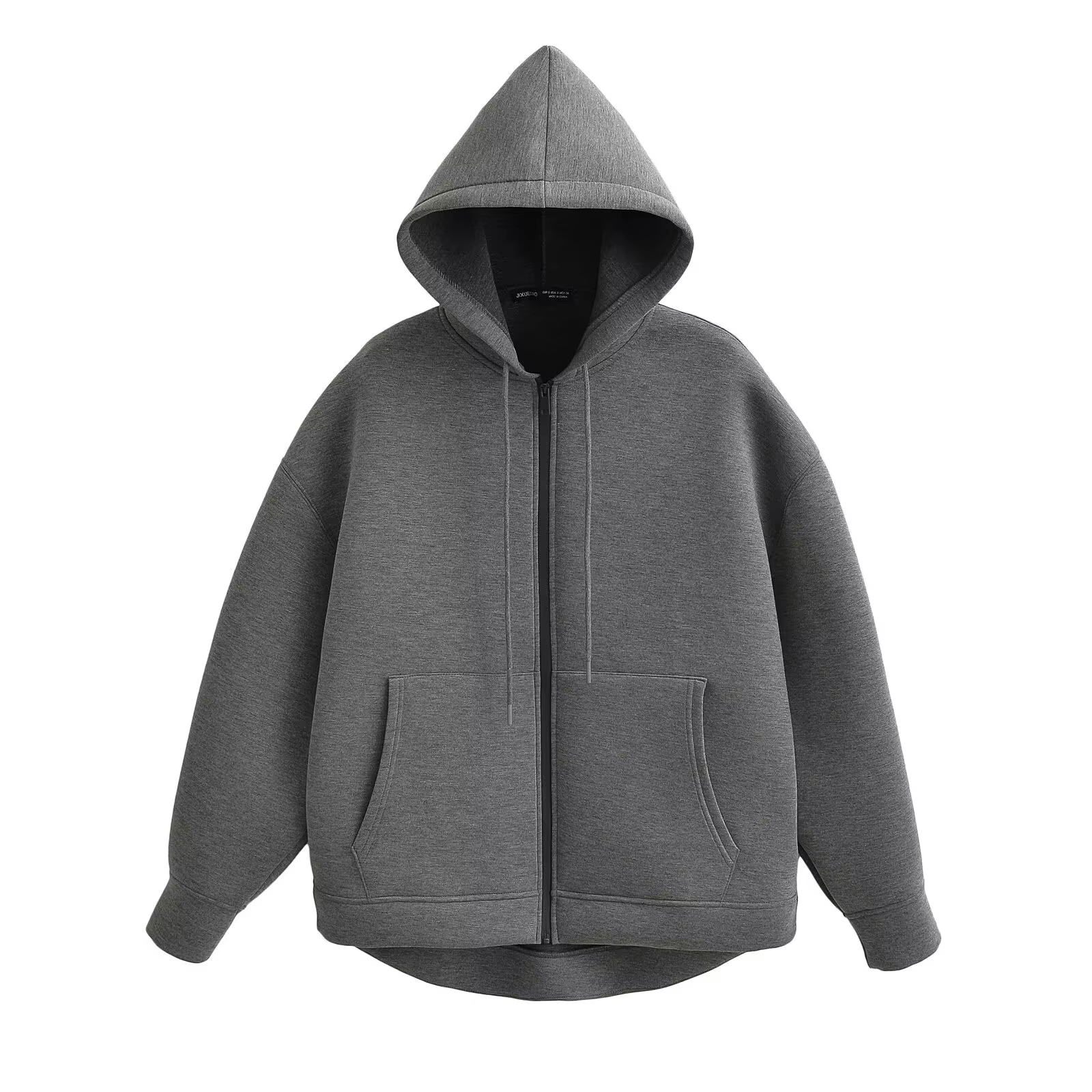 HH Veste à Capuche Décontractée pour Femme, Coupe Ample et Surdimensionnée, Sweat à Capuche Zippé, Manteau Uni, Haut Chic pour Femme de Bureau