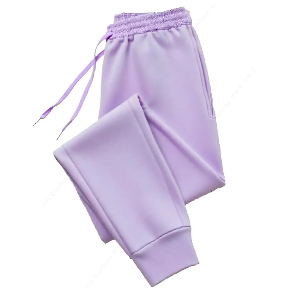Pantalon de jogging basique en molleton pour femme – Rose, noir, camel – Idéal printemps-automne