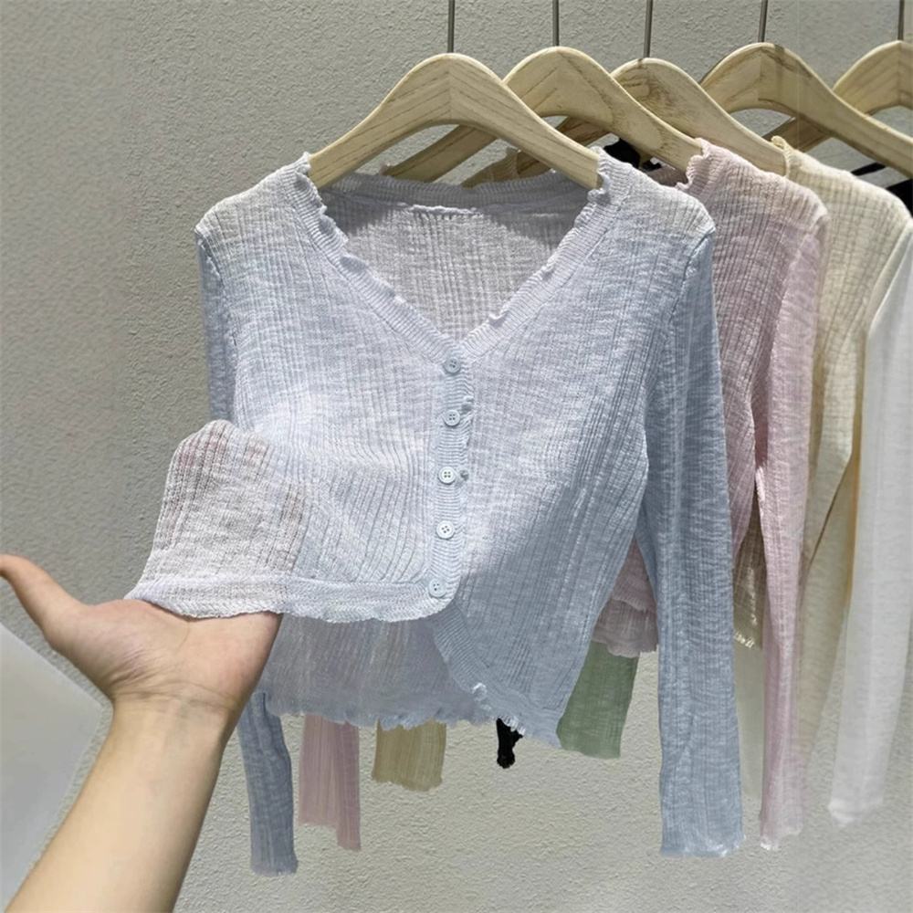 Cardigans de soleil à manches longues pour femmes, mode coréenne, couleurs acidulées, doux et élégant, châle court, vêtements d'extérieur pour femmes, 2025