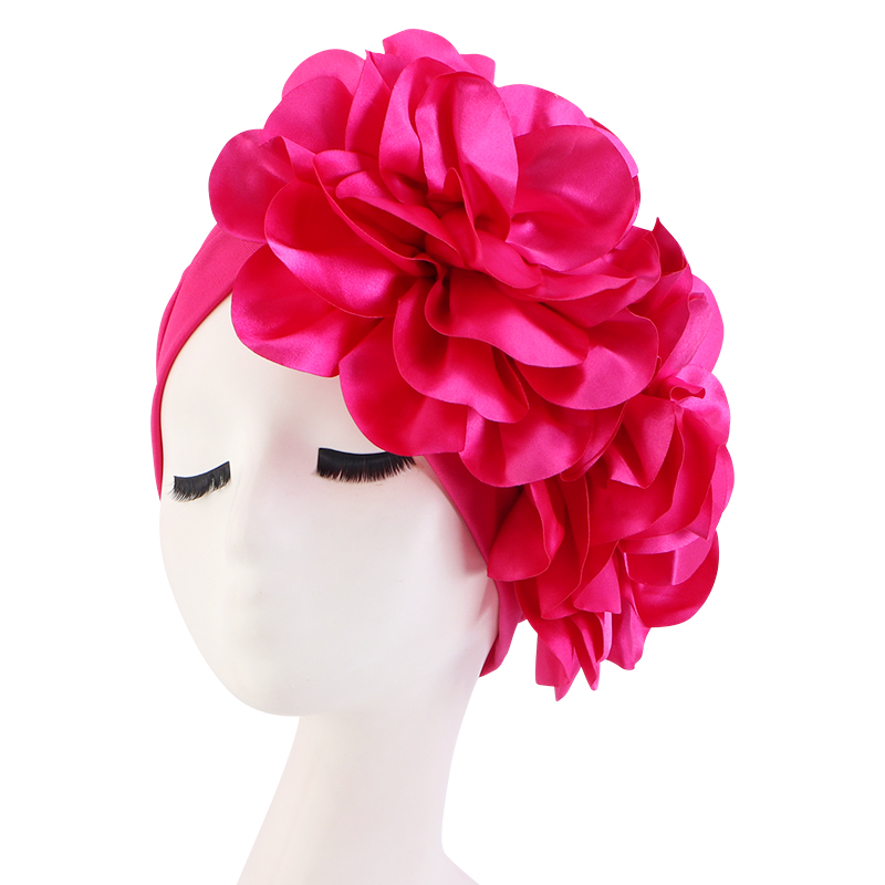 King fleur Turban femmes perte de cheveux Bonnet musulman chapeau chimio casquette Hijabs foulard fête de mariage chapeau bandeau indien chapeau Turbante