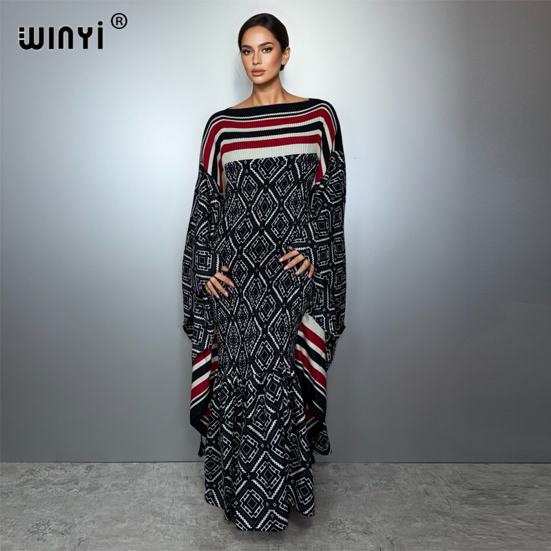 WINYI mode plissée élastique robe ample vacances plage couvrir maxi caftan abaya dubaï robes de soirée de luxe boho robe de soirée