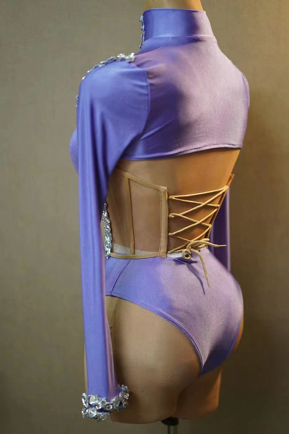 Body à diamants scintillants pour femmes, Costume de danse de Performance Sexy, vêtements de scène de chanteur et de danseuse, tenue de danse sur poteau en boîte de nuit