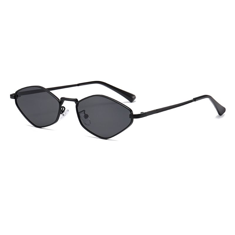 Lunettes de protection mode femme petite monture polygone lunettes de soleil femmes marque concepteur métal cadre lunettes UV400 nuances
