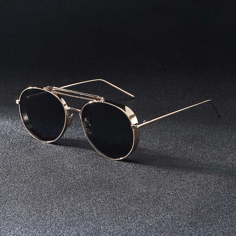 Lunettes de soleil rondes de luxe pour hommes, nouvelle mode, lunettes de soleil d'extérieur pour la conduite, lunettes de soleil pour femmes, design vintage tendance, marque, UV400