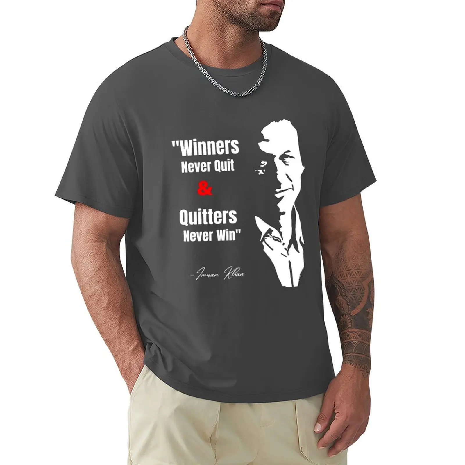 Imran Khan Quotes T-Shirt pour un garçon, édition noire, vêtements pour hommes, vêtements de créateurs pour hommes, nouveaux médicaments et t-shirts, manches courtes, harajuku