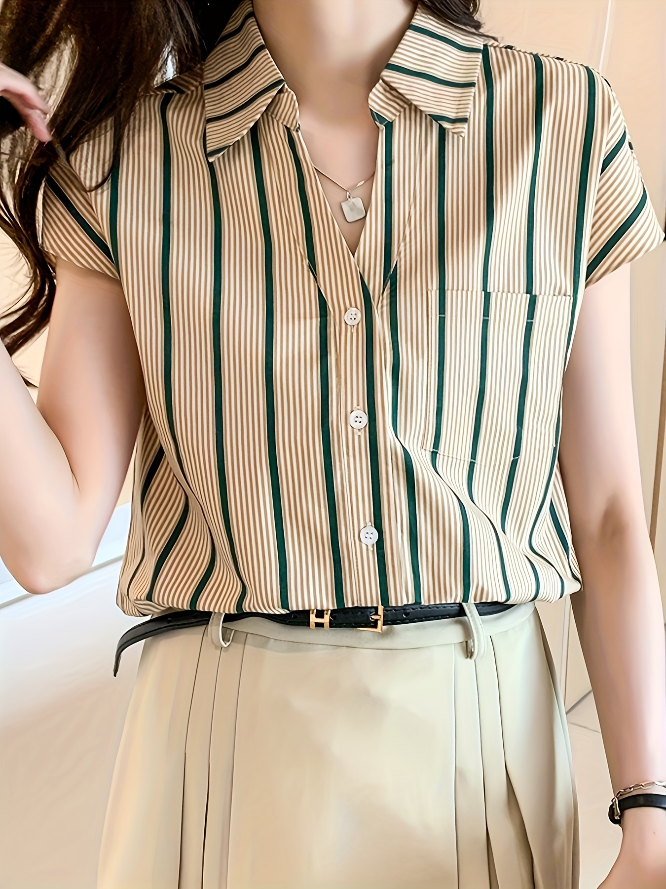 Mode rayé femmes blouses nouveau printemps été dames chemises sans manches bas dessus de chemise blusa mujer