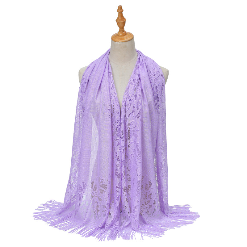 Écharpe de Sauna en Dentelle pour Femme, Châle Long de 60x180cm, Nouvelle Collection