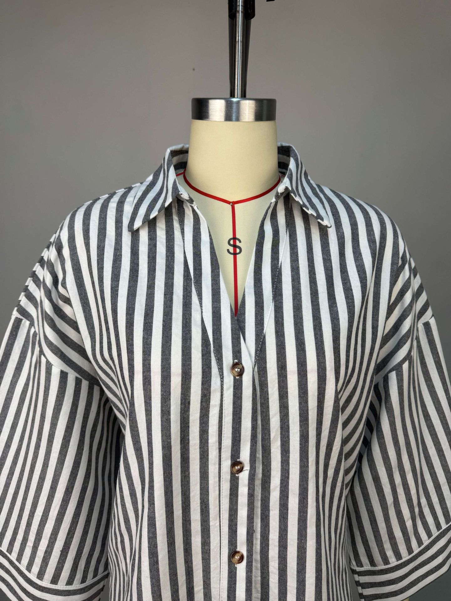 Femmes haut chemisiers chemise col rabattu manches longues hauts rayé Y2k Streetwear élégant épissure chemises décontracté travail ample automne
