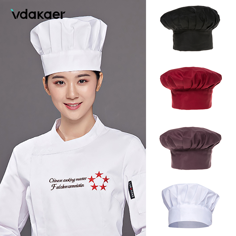 Chapeau de Chef de cuisine pour hommes, ajustable, élastique, pour boulanger, traiteur, casquette de cuisine à rayures, couvre-chef de travail, 1 pièce
