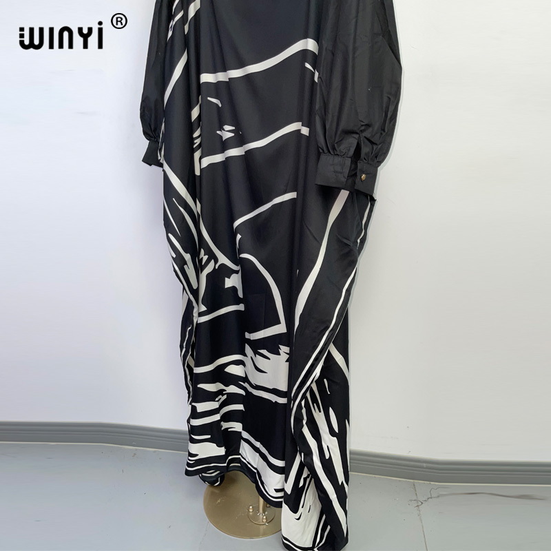 Robe longue en soie imprimée style moyen-orient, caftan, maxi, ample, style bohémien, pour la plage, collection printemps, recommandé par des blogueurs