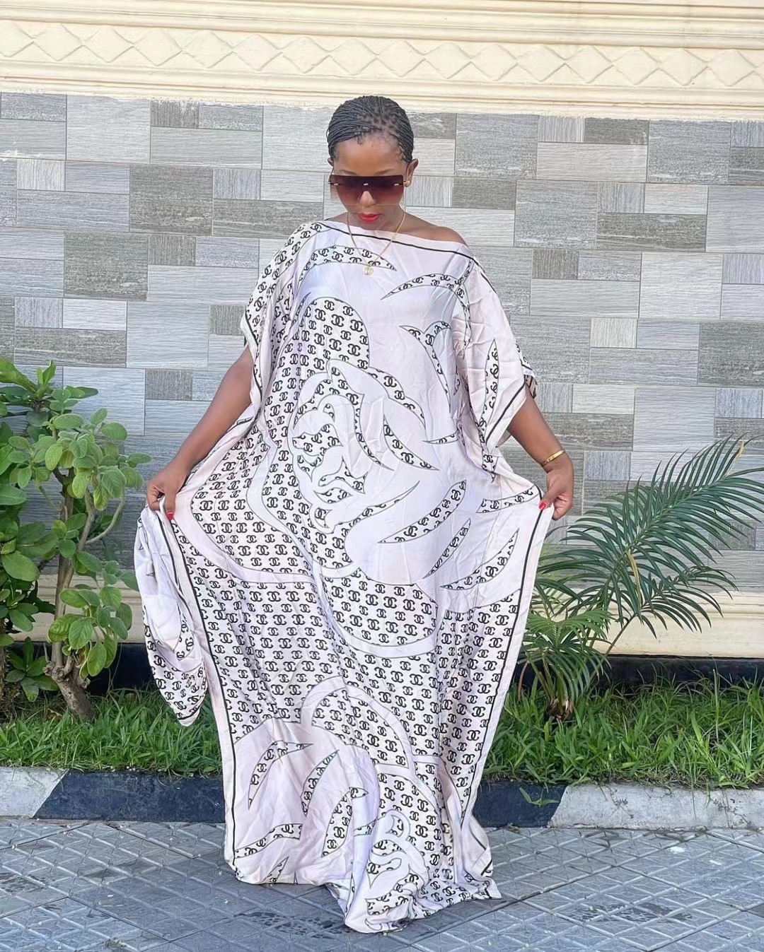 Robe Longue Imprimée avec Écharpe pour Femme Africaine, Style Bohème, Kaftan de Qualité, Promotion d'Été