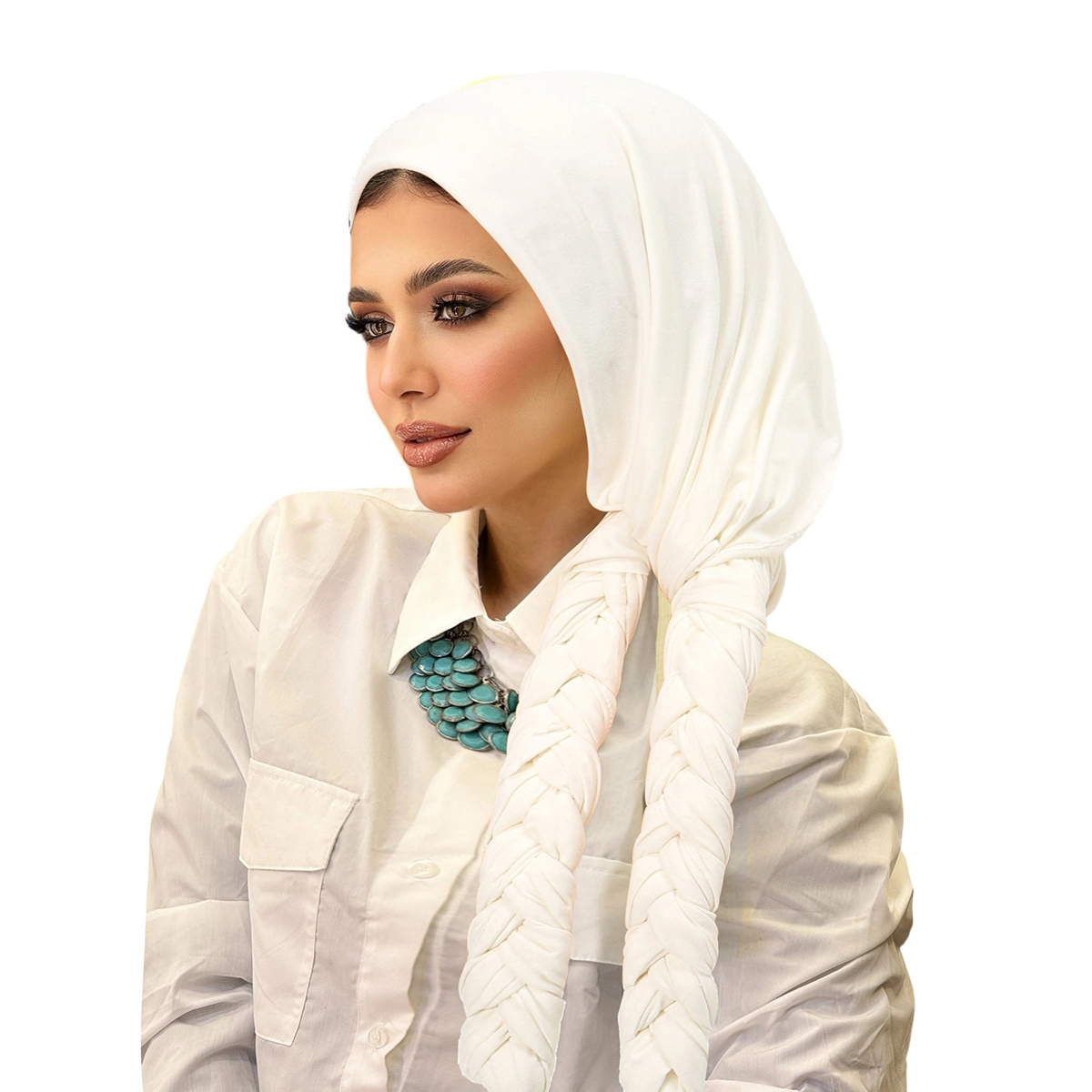 Hijabs musulmans pour femmes, foulard, chapeau tressé, couverture de cheveux, accessoire tendance, bandeau populaire transfrontalier pour femmes
