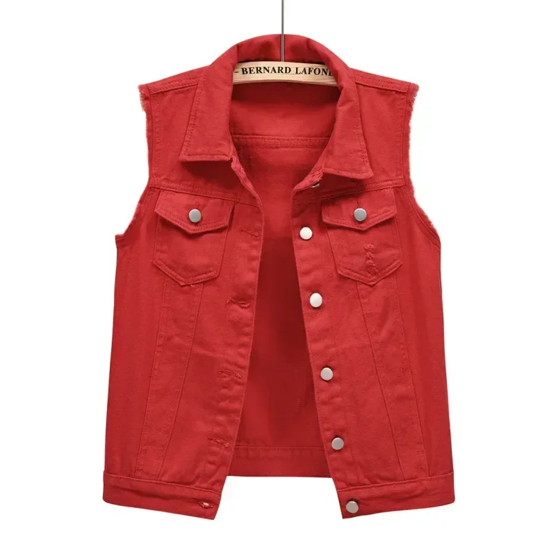 Nouvelle Collection 2026 – Gilet en Jean Sans Manches Élégant et Décontracté pour Femme – Veste Printemps/Automne Style Urbain