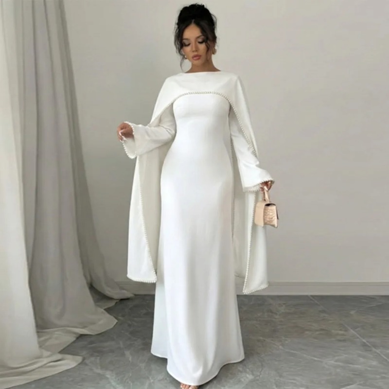 Robe marocaine pour femme, Abaya musulmane perlée, Abayas de Dubaï, Ensemble cape et manteau, Caftan, Robe, Caftan Ramadan orné de diamants, Caftan Jalabiya 2026