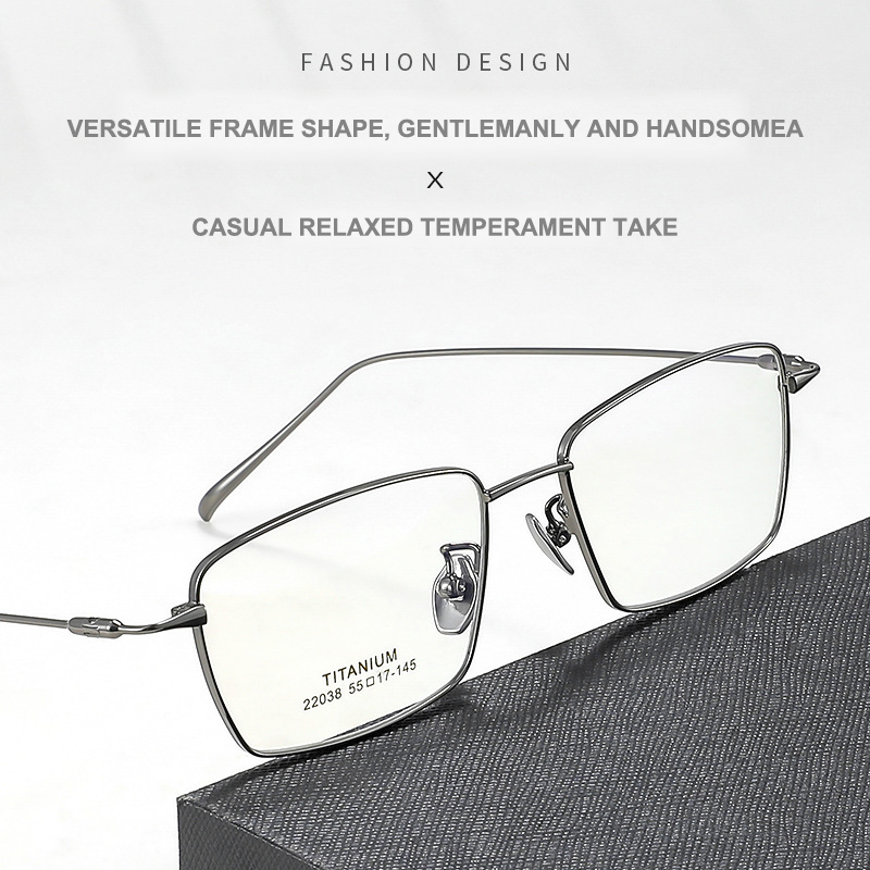 Lunettes de luxe pour hommes d'affaires, monture complète, Design sans vis, Ultra-légères, semi-titane, mode décontractée, tendance, carrées, nouveau Style