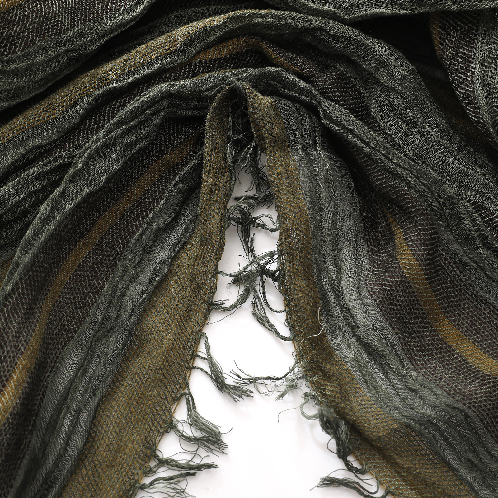 Mode rayé coton lin hommes écharpe automne hiver chaud Pashmina foulard mâle accessoires court gland Bufanda silencieux