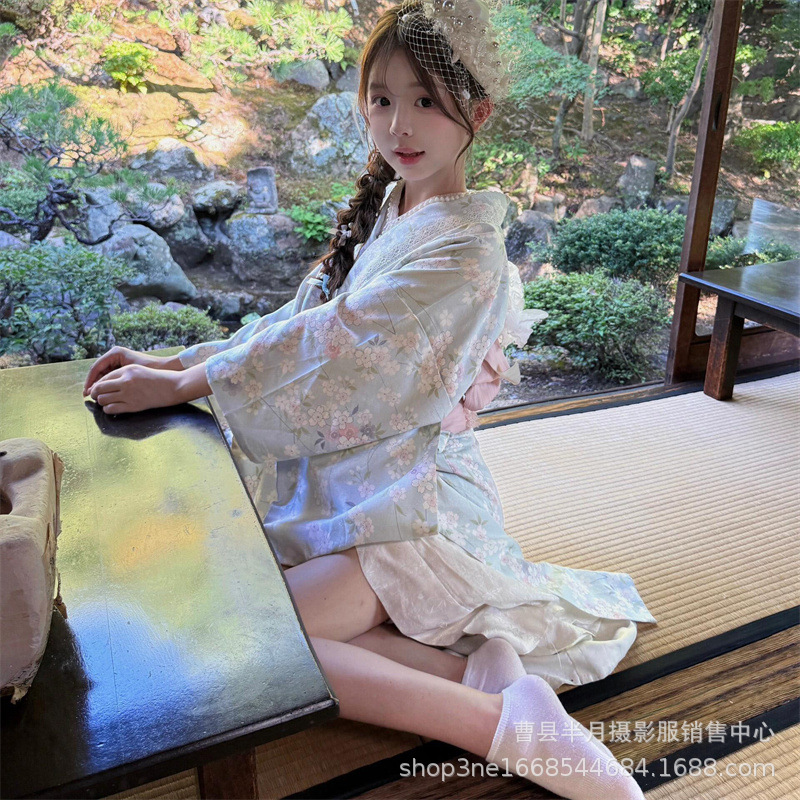 Kimono japonais pour femmes, vêtements de cérémonie, thème japonais, vêtements de photographie, robe Photo dieu fille et vent