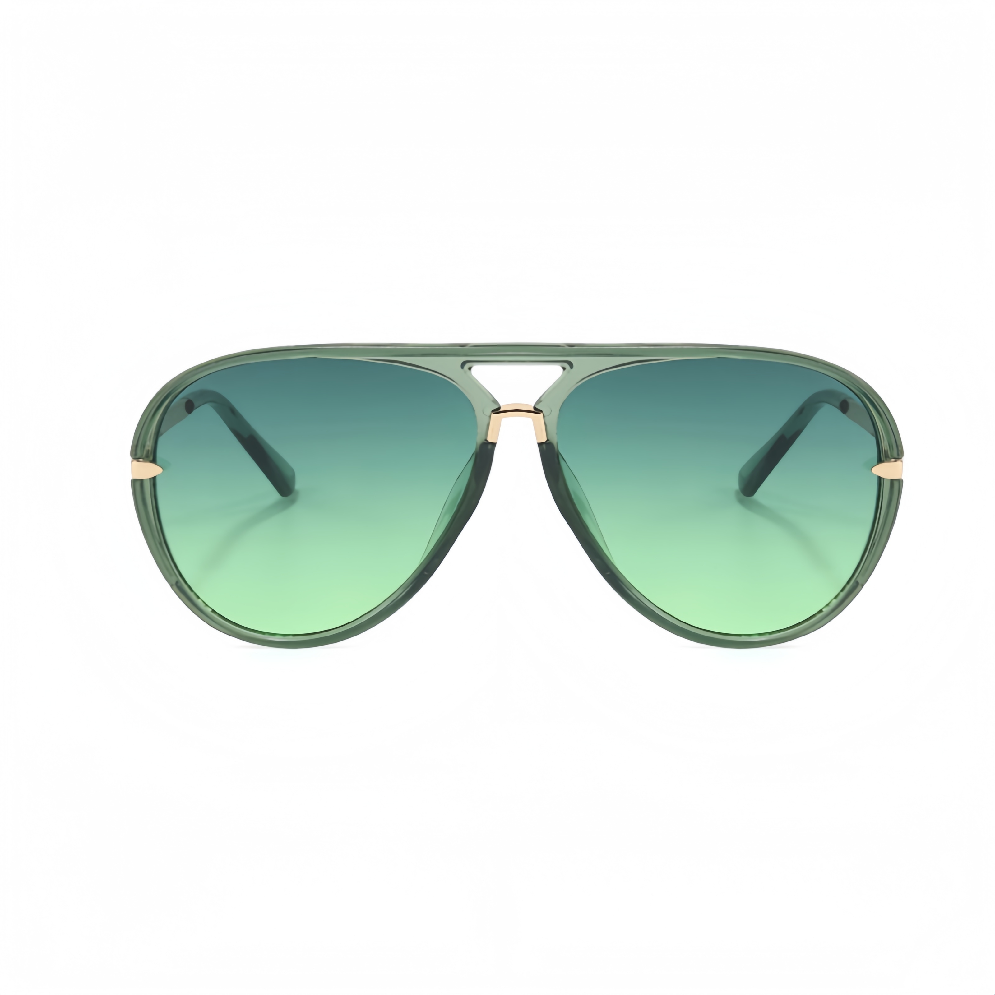 Lunettes de soleil à double faisceau de style aviateur à la mode pour hommes et femmes en Europe et en Amérique, photographie de rue, lunettes de soleil anti-Uv