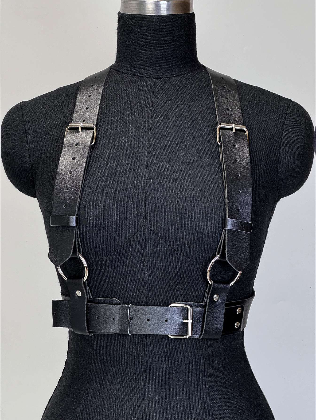 Ceinture large en cuir tendance, harnais de poitrine, bretelles pour femmes, décoration, ceinture punk rock, accessoires de vêtements gothiques