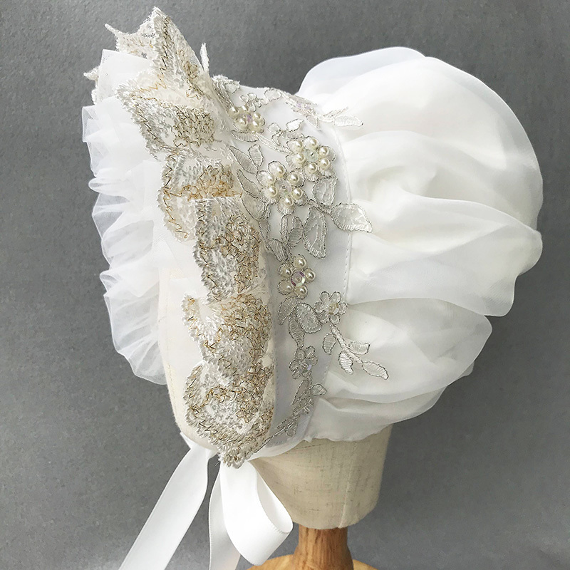 Bonnet victorien à volants pour femme, chapeau de femme de chambre, bonnet de village, cosplay Lolita pour fille, nœud en dentelle, accessoires de costume, rétro, réglable