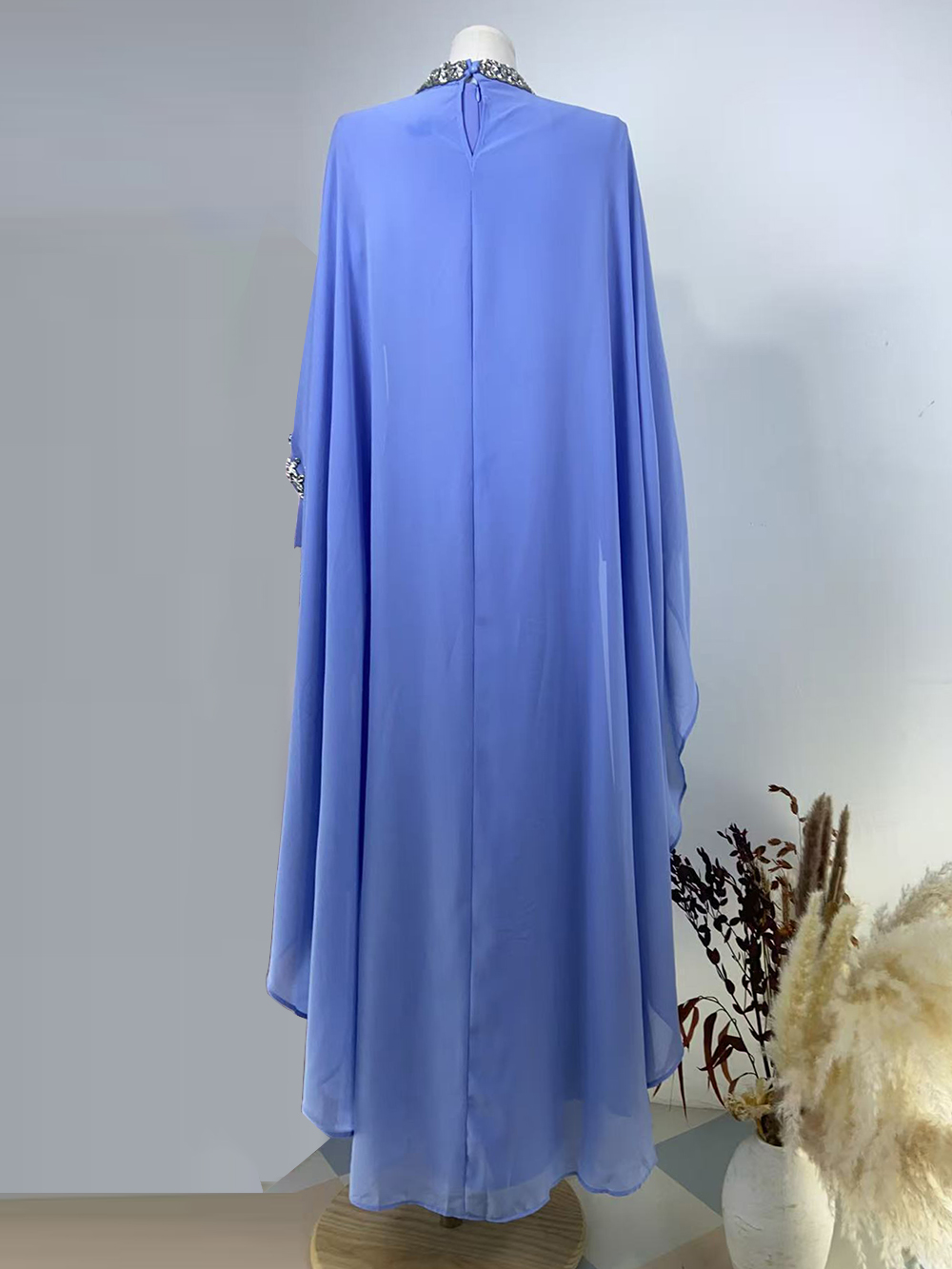 Femmes diamant châle conception Abaya Eid Mubarek robes musulmanes Robe à manches longues robes mode Abayas pour les femmes Isamic vêtements