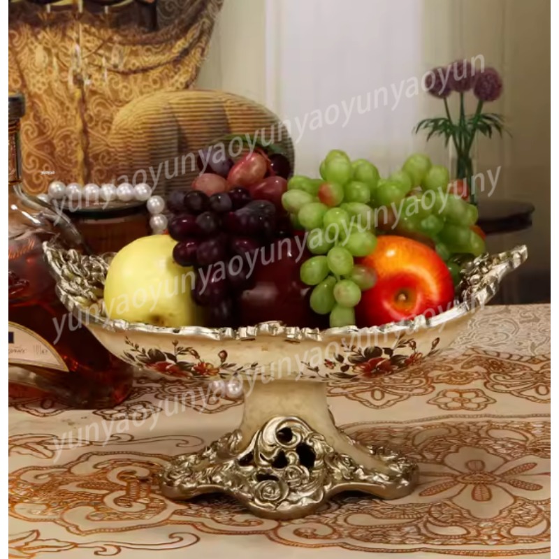 Assiette décorative en résine pour fruits secs, pour salon, table à café, table à manger, ou comme ornement artisanal pour armoire.