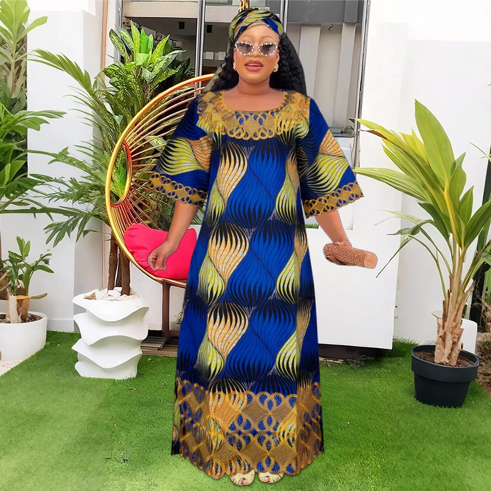Vêtements africains grande taille pour femmes, Robe africaine Dashiki Ankara imprimée, Design Bazin, robes de fête de mariage en cire, nouvelle collection 2025