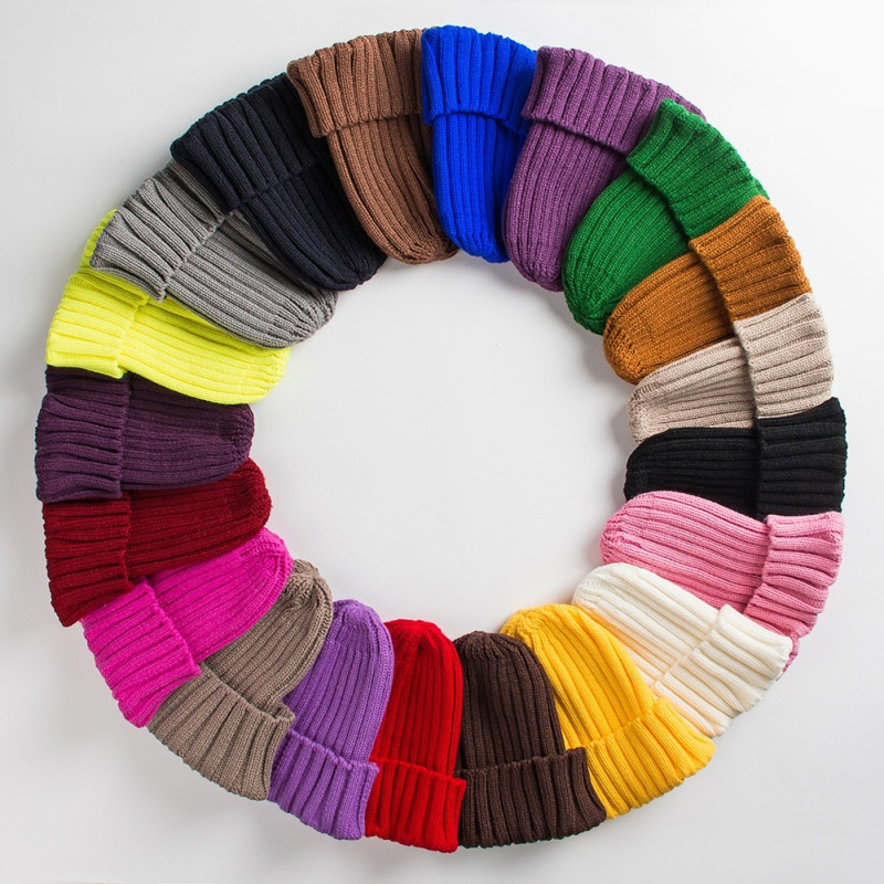 Chapeau d'Hiver en Coton Mélangé pour Homme et Femme, Unisexe, Solide, Chaud, Doux, HIP, Salle de Bain, Bonnets, Skullies, Fille, Vente en Gros