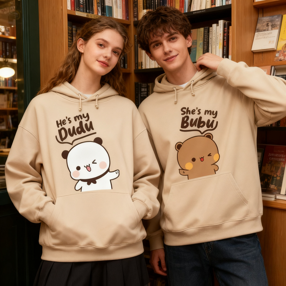 Bubu Dudu Bear Couple sweats à capuche correspondant à ses et à elle tenue décontracté mignon Couple tenues automne hiver hommes femmes vie quotidienne vêtements