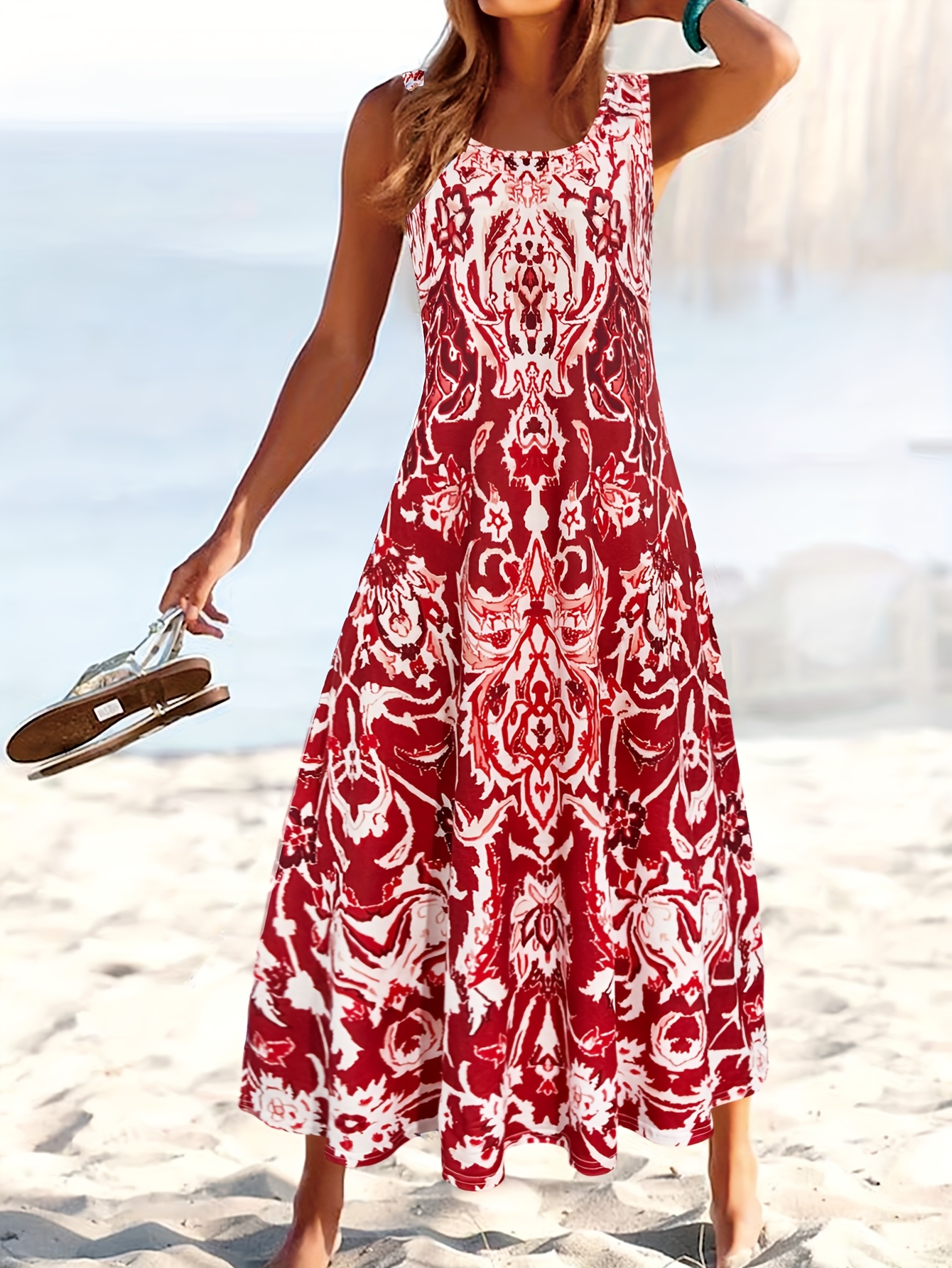 Nouvelles robes décontractées pour femmes, nouvelle mode, style vacances, imprimé floral, vêtements féminins, robes longues, robe bohème pour femmes