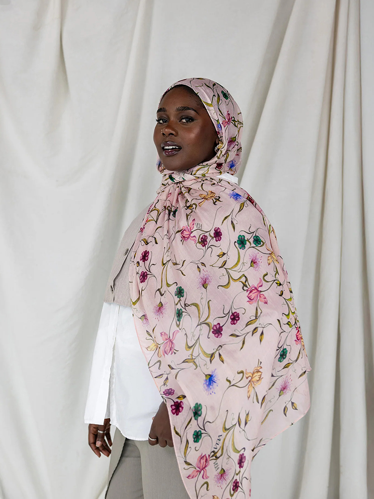 Ramadan Hijab pour femmes bohème imprimé fleuri châle aquarelle doux musulman Hijabs léger enveloppement écharpe foulard été plage