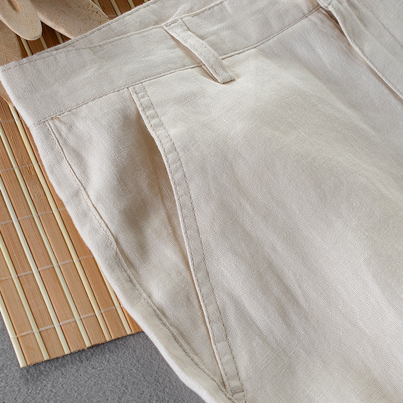 100% qualité pur lin pantalons décontractés hommes marque pantalons longs hommes affaires mode Pantalon pour hommes pantalons Pantaloni Un Pantalon