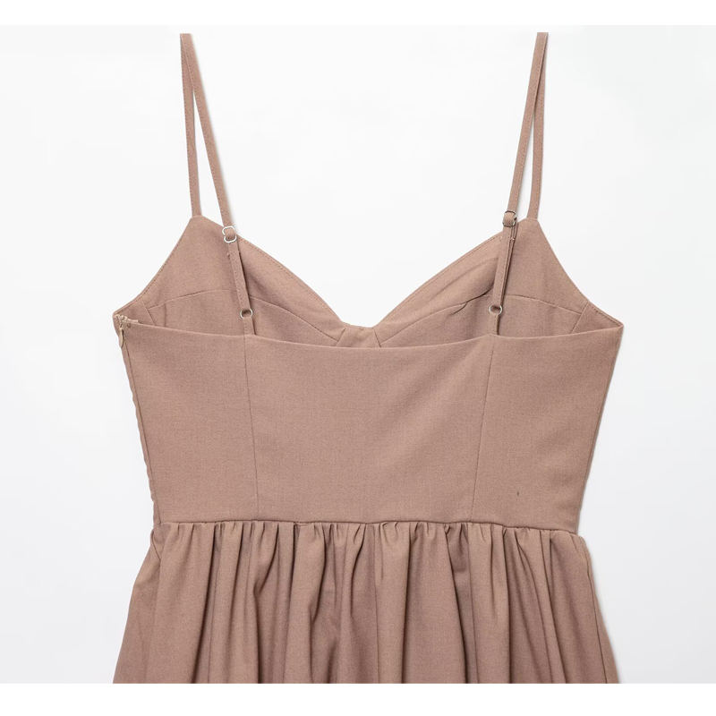 MUJER plissé Slip robe mi-longue femme Sexy dos nu robes longues pour les femmes été plage femmes robe froncé robes de soirée femme