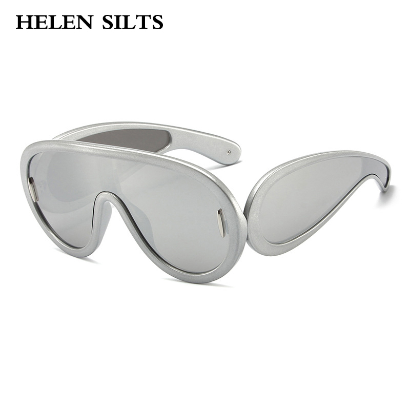 Lunettes de soleil pilote surdimensionnées pour femmes et hommes, marque de luxe populaire de styliste, Vintage, Punk, grande monture, UV400